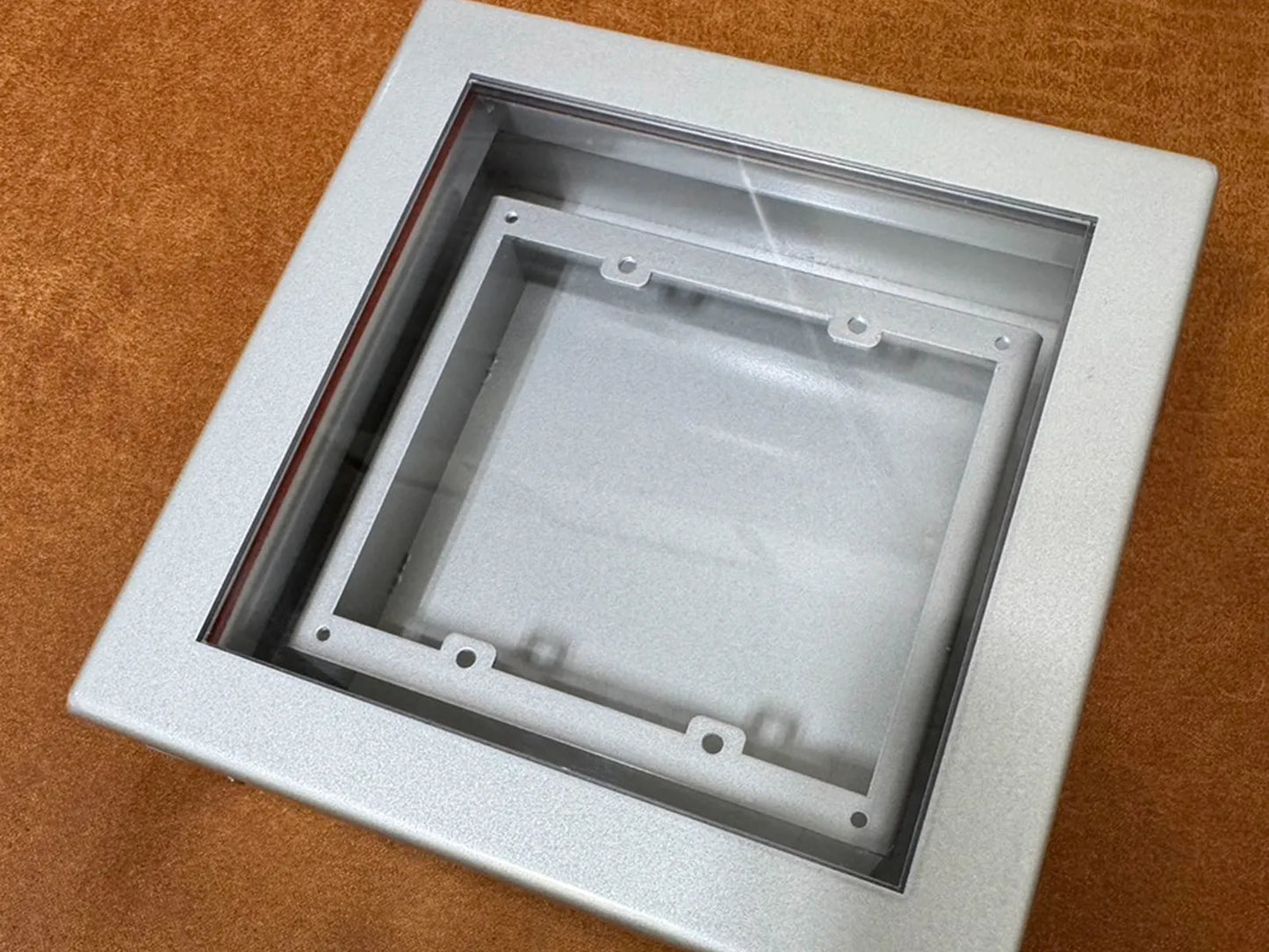 【穴なし】二連機器用屋外カードリーダー用カバー IP66相当を取得予定 【受注生産 / IP未取得】